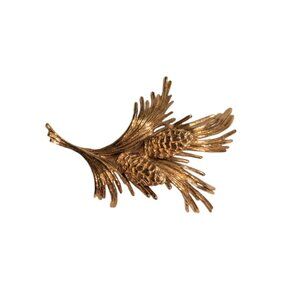Monet Vintage Gold-Tone Pinecone Brooch Manly Fall Christmas